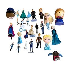 Disney Frozen Toy Lot Kids Elsa Anna Olaf Figures Accessory Cake Toppers